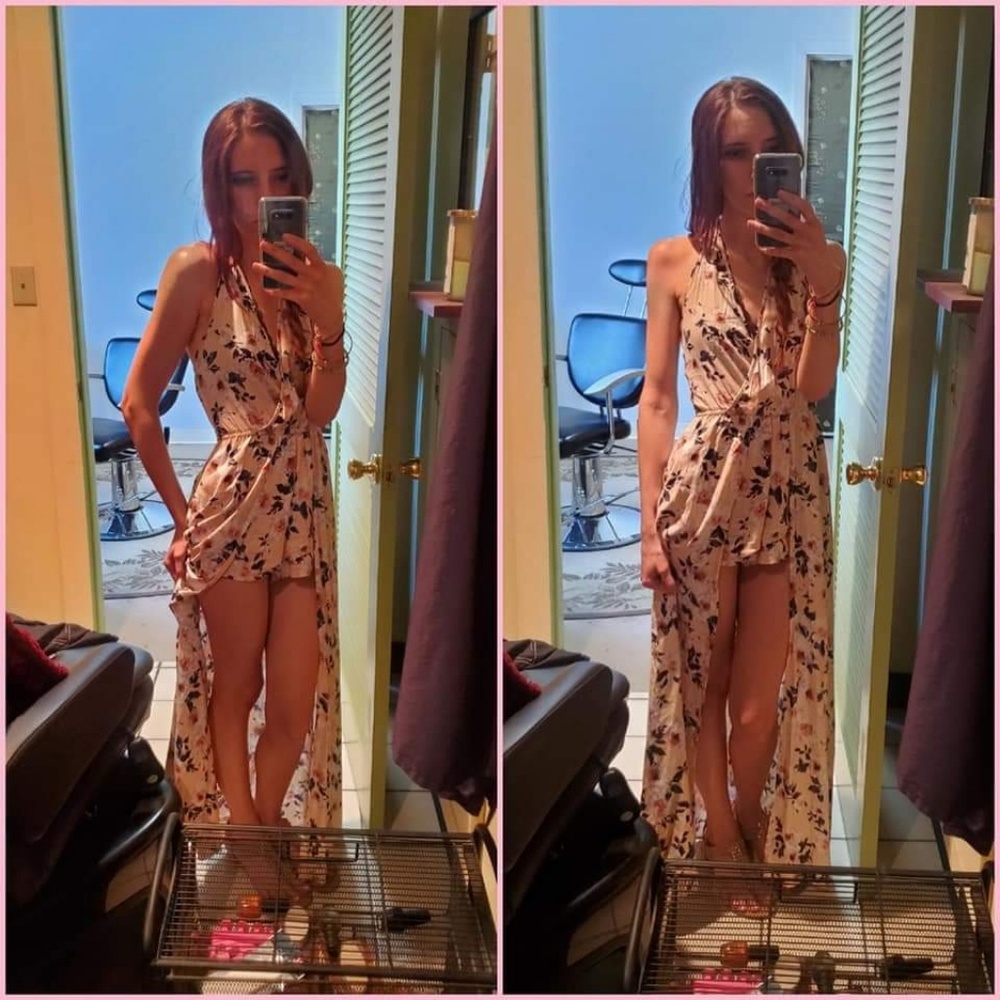 Floral dress romper